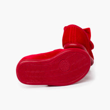 Red Bow Velvet Shoe